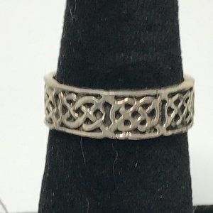 Sterling Silver Celtic Knot Ring, Size 9 1/2